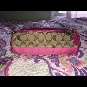 Coach Pink Stripe Crossbody